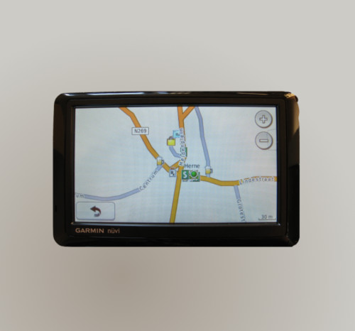 Image of a flat screen with a map