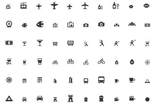 Captura de pantalla de un grupo de iconos