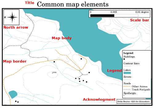 Imagen con elementos de un mapa